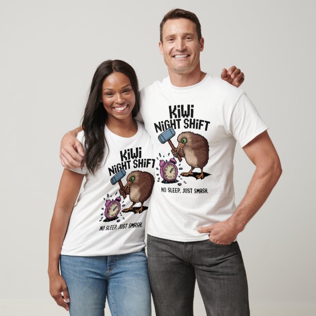 Kiwi Nattskift - ingen sömn, bara smuts! T Shirt (Unisex)