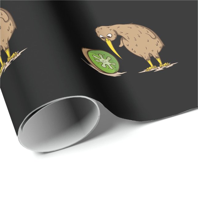 Kiwi Neuseeland flugunfähig Vogel Kiwifrucht Presentpapper (Rullad Hörn)