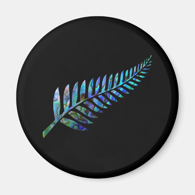KIWI NEW ZEALAND FERN PAUA MAGNET (Framsidan)
