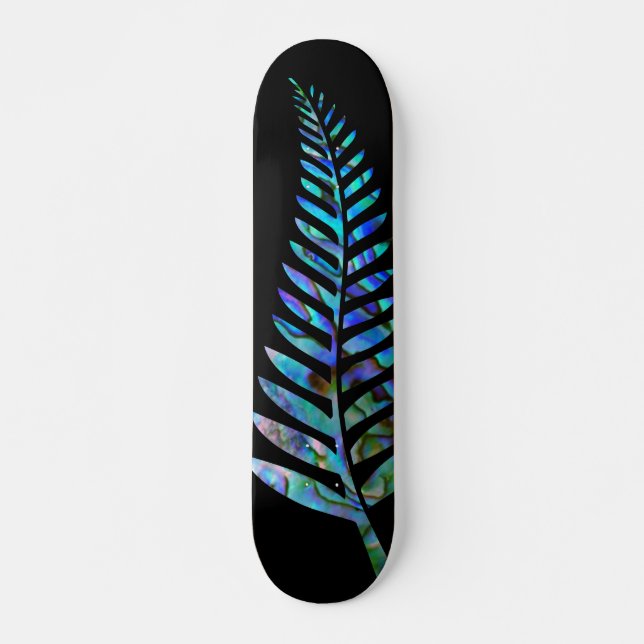 KIWI NEW ZEALAND FERN PAUA MINI SKATEBOARD BRÄDA 18,5 CM (Framsida)