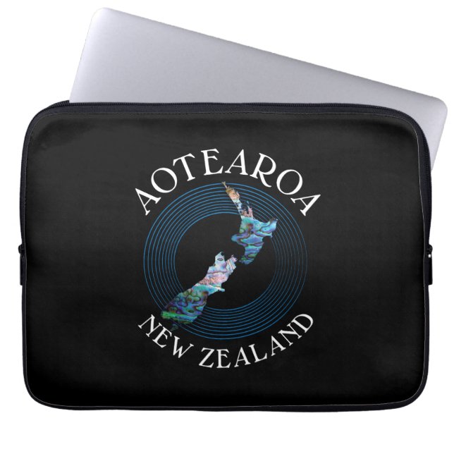 KIWI NEW ZEALAND PAUA LAPTOP SLEEVE (Framsidan)