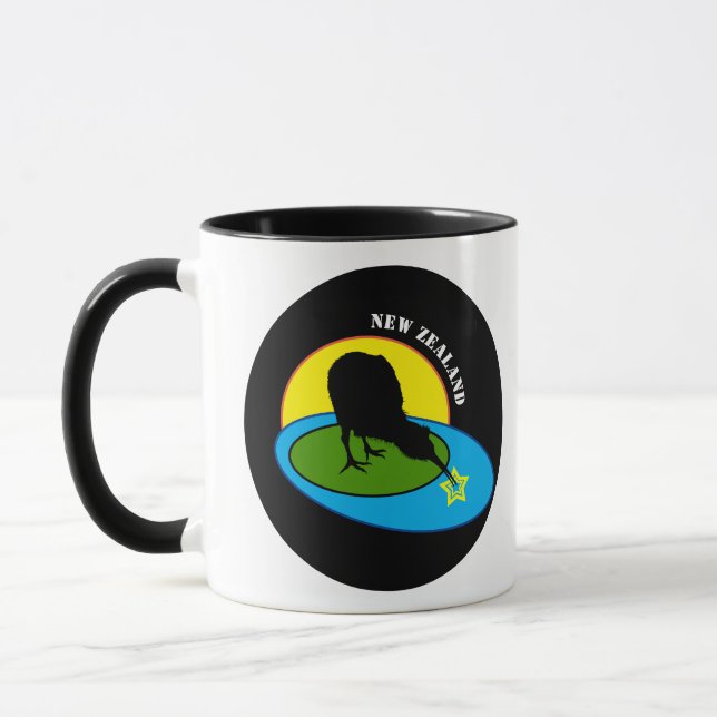 Kiwi - Nya Zeeland Bird & Bro Office/kaffe Mugg (Vänster)
