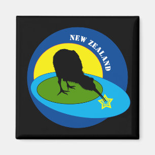 Kiwi - Nya Zeeland Bird & Bro Travel (magneter) Magnet