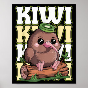 Kiwi Nya Zeeland Citat För En Kiwi Fågel Älskare  Poster