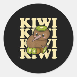 Kiwi Nya Zeeland Citat För En Kiwi Fågel Älskare  Runt Klistermärke