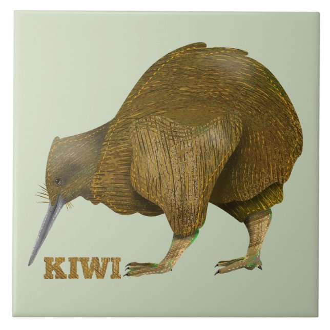 Kiwi (Nya Zeeland) Kakelplatta (Framsidan)