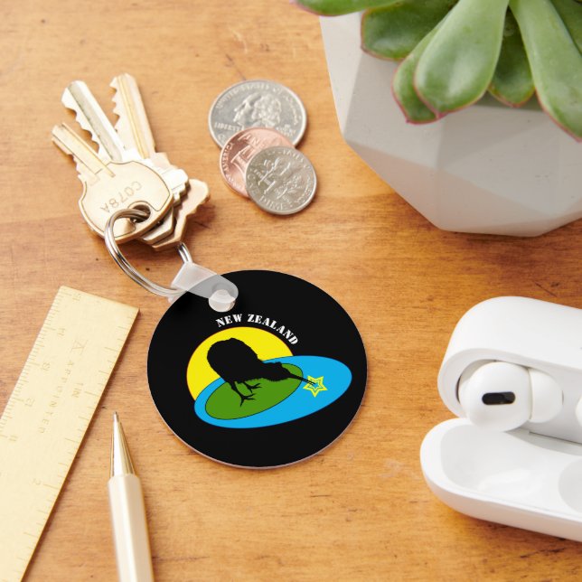 Kiwi Nya Zeelands födelse, Bro-resa/mode Nyckelring (Skrivbord)