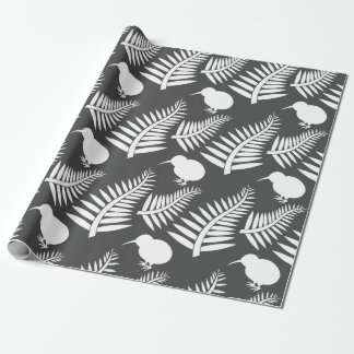 Kiwi och fernerna Nya Zeeland Wrapping Papper Presentpapper