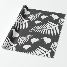 Kiwi och fernerna Nya Zeeland Wrapping Papper Presentpapper
