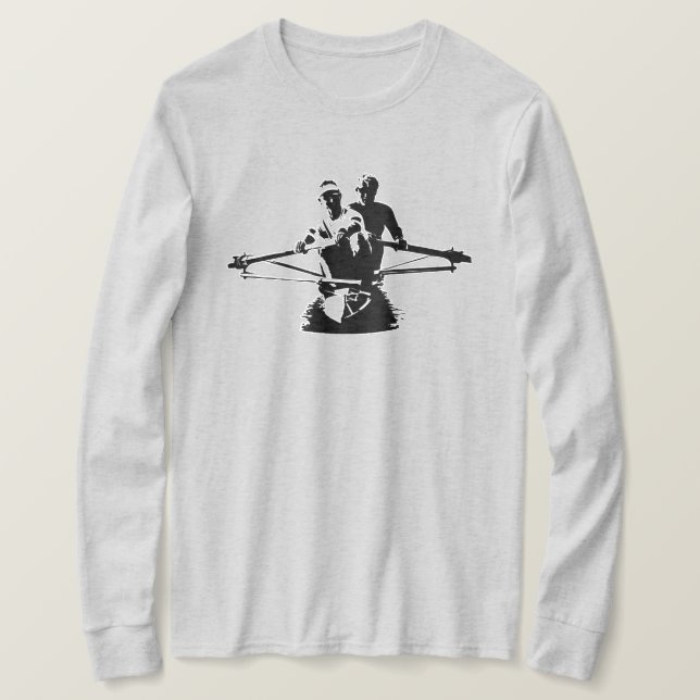 Kiwi Pair New Zealand rowing långärmad T Shirt (Design framsida)