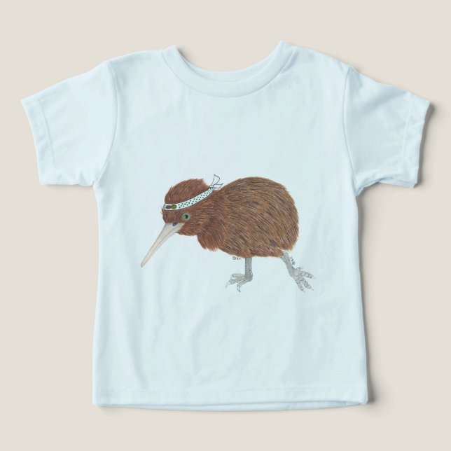 KIWI PRACTICING KARATE  T SHIRT (Design Framsida)