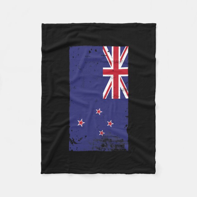 Kiwi Pride Travel Vacation New Zealand Flag  Fleecefilt (Framsidan)
