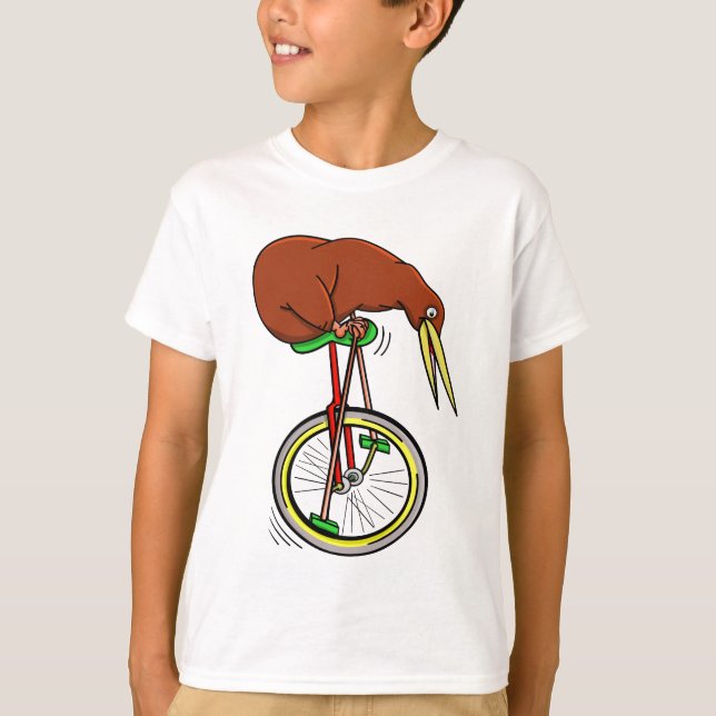 Kiwi Riding A Unicle Tee (Framsida)