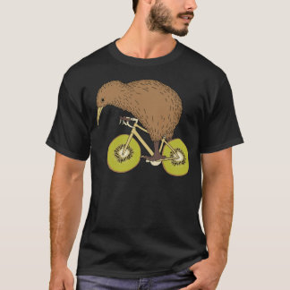 Kiwi Riding Bike With Kiwi Wheels bicycle T Shirt