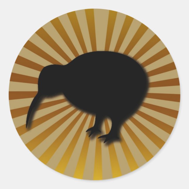 kiwi runt klistermärke (Framsida)