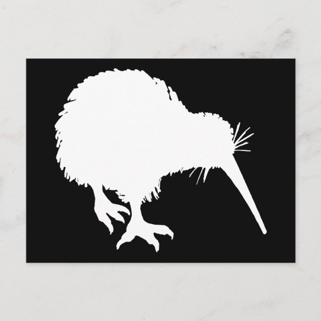 Kiwi Silhouette Vykort (Framsida)
