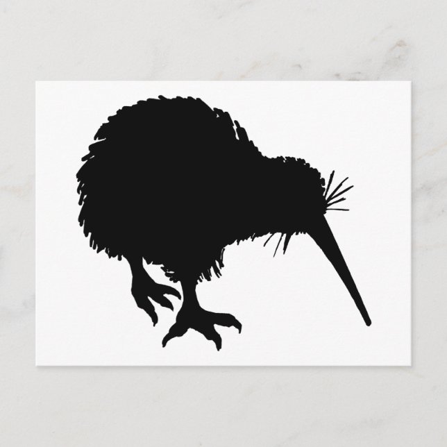 Kiwi Silhouette Vykort (Framsida)