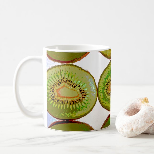 Kiwi-skivor Kaffemugg (Med munk)