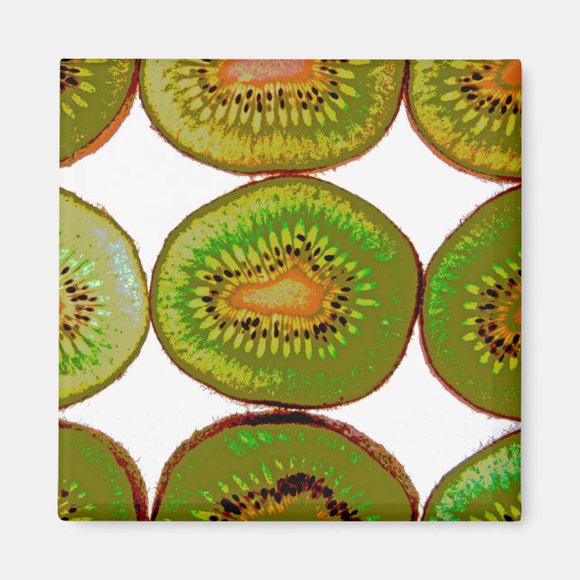 Kiwi-skivor Magnet (Framsidan)