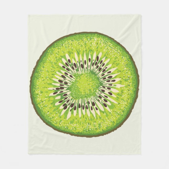 Kiwi Slice illustration mönster Fleecefilt (Framsidan)