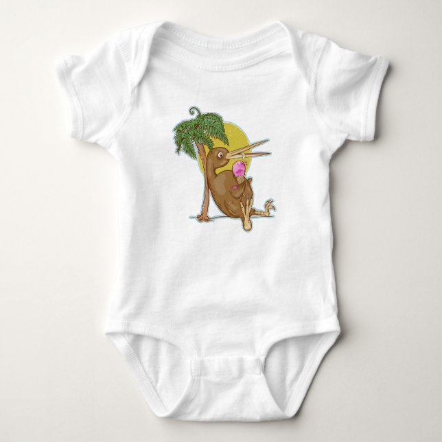 Kiwi som äter en glass t shirt (Framsida)