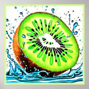 Kiwi Sprudlande Friskhet Poster