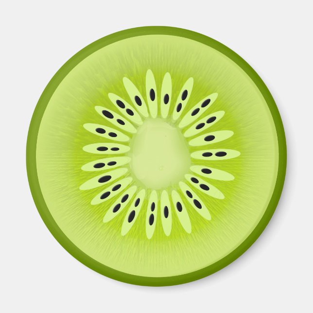 Kiwi Stylized Fruit Slice Magnet (Framsidan)