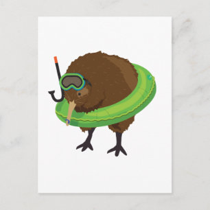 Kiwi Swimming Vykort