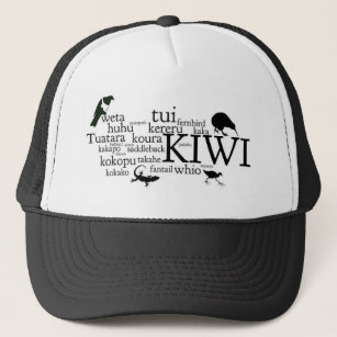 Kiwiana hatt - iconic nyazeeländska djur truckerkeps
