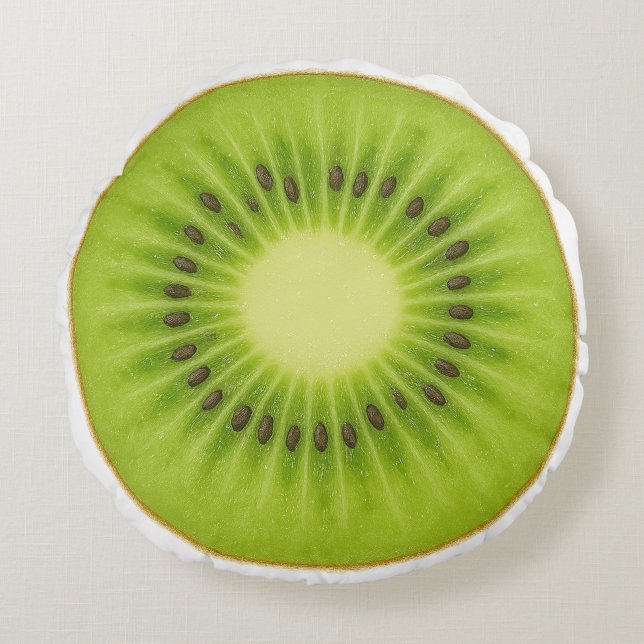 Kiwifruit Round Pillow Rund Kudde (Framsidan)