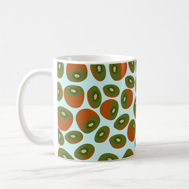 Kiwifrukt Mönster Kaffemugg (Vänster)