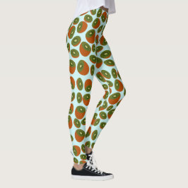 Kiwifrukt Mönster Leggings