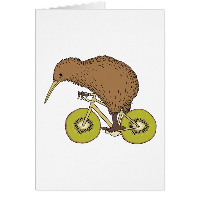 Kiwiridningcykel med Kiwihjul Hälsningskort (Framsidan)