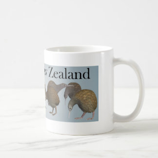 Kiwis av den nyazeeländska muggen kaffemugg
