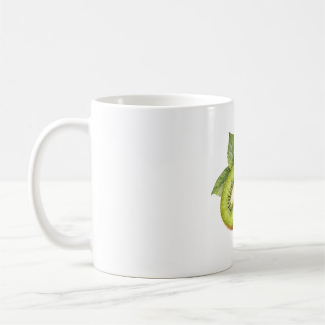 Kiwiskivor med blad kaffemugg (Vänster)