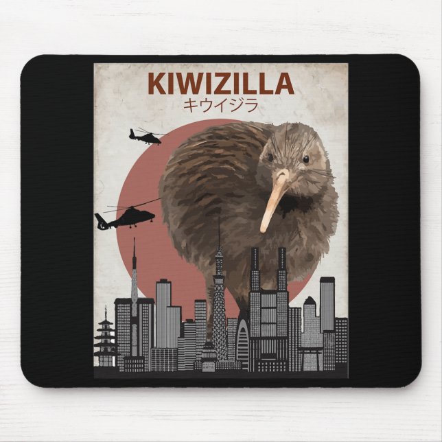 Kiwizilla Funny Kiwi New Zealand Bird Lovers Gift  Musmatta (Framsidan)