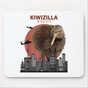 Kiwizilla Rolig Kiwi _ Nya Zeeland Fågelälskare Gi Musmatta