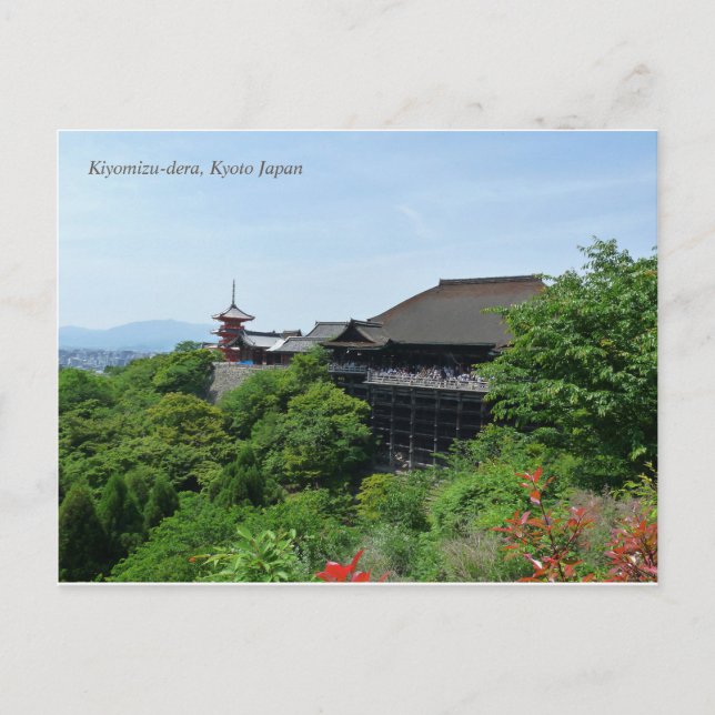 Kiyomizu-dera Temple Kyoto Japan-vykort Vykort (Framsida)