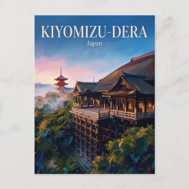 Kiyomizu-dera-templet Japan Vykort (Framsida)