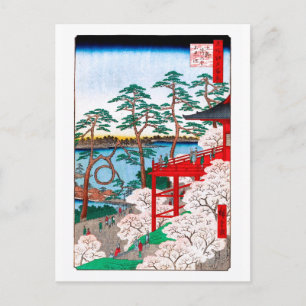 Kiyomizu Hall, Shinobazu Pond Hiroshige Fine Art Vykort