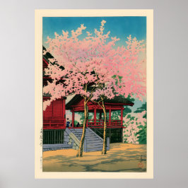 Kiyomizu Hall Ueno av Kawase Hasui Poster