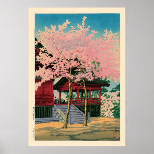 Kiyomizu Hall Ueno av Kawase Hasui Poster