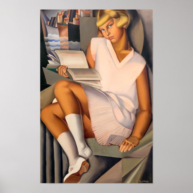 Kizette en Rose | Tamara de Lempicka | Poster (Framsidan)