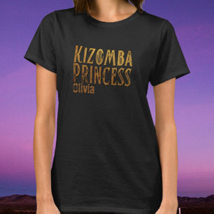 Kizomba princess guld gult t shirt