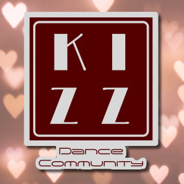 Kizz Kizomba dancer logotyp burgundy vinyl Klistermärken