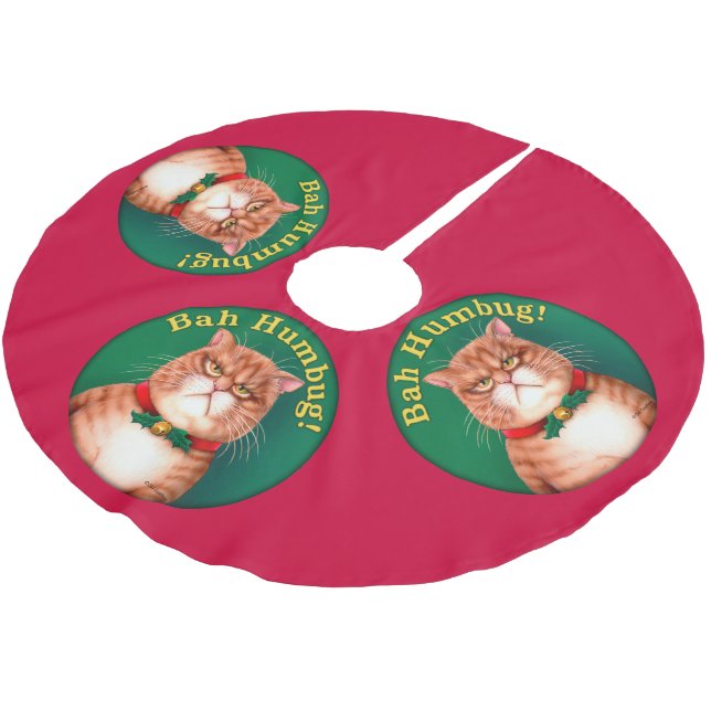 Kjol för Bah Humbugträd Julgransmatta Borstad Polyester (Vinklad)