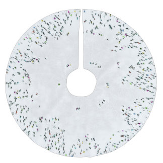 Kjol för isskaterjulgran julgransmatta borstad polyester