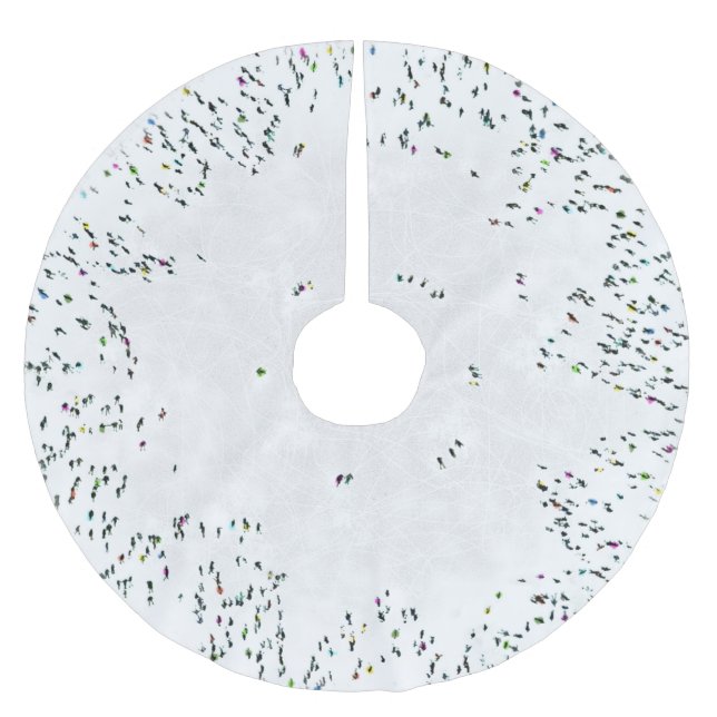 Kjol för isskaterjulgran julgransmatta borstad polyester (Framsidan)