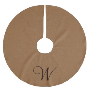 Kjol för MonogramBurlapträd Julgransmatta Borstad Polyester