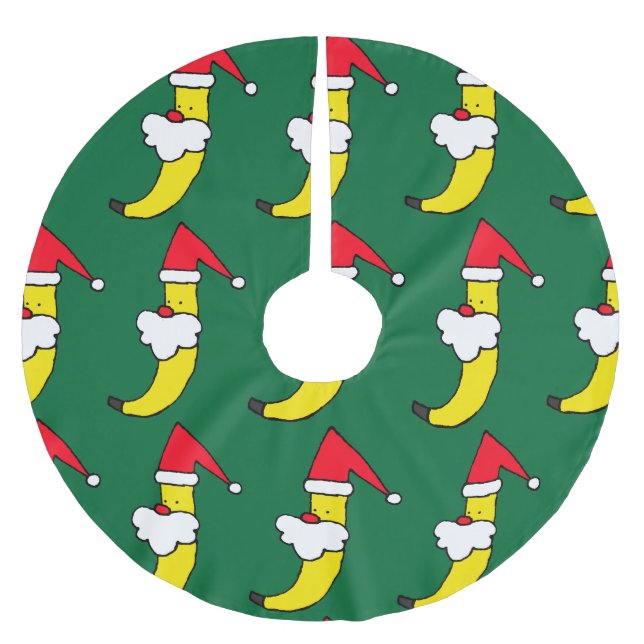 Kjol för Santa bananjulgran Julgransmatta Borstad Polyester (Framsidan)